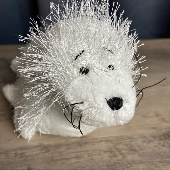 Ganz Webkinz White Seal Fuzzy Eyelash Stuffed Animal Toy Plush NO Code 10” - Picture 7 of 8
